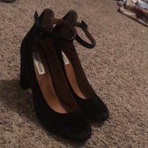 Black suede Steve Madden Heels